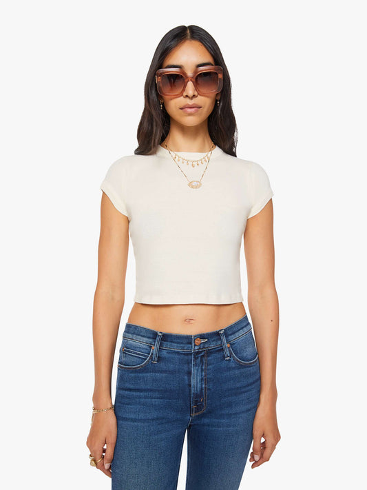 The Itty Bitty Ringer Crop- Antique White