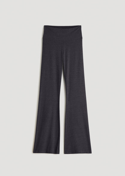Cotton Flare Leggings for Tall Women in Black