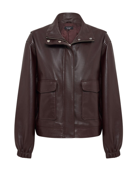 Rosie Leather Bomber
