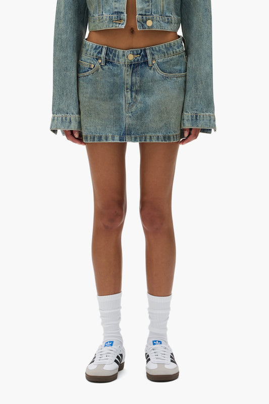 Tiled Overlay Mini Skirt
