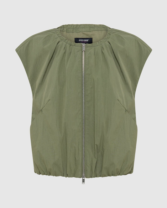 Katie Sleevless Bomber Jacket