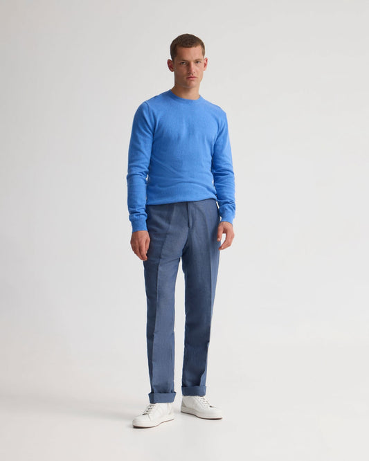 Cotton Cashmere Crew Neck Knit