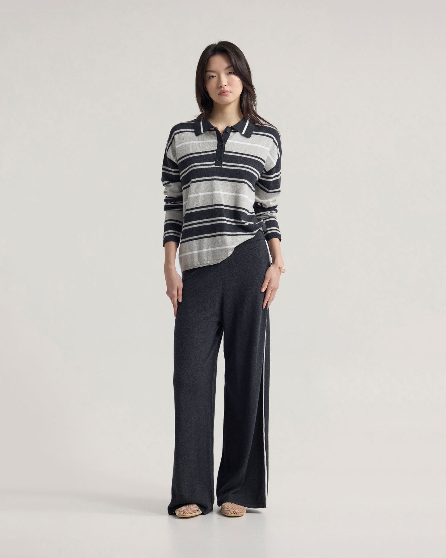 Pip Striped Polo Knit