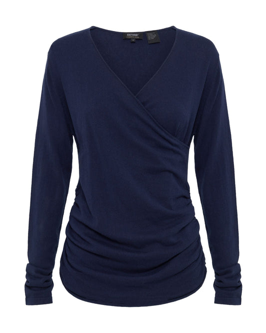 Daria Wrap Front Knitted Top