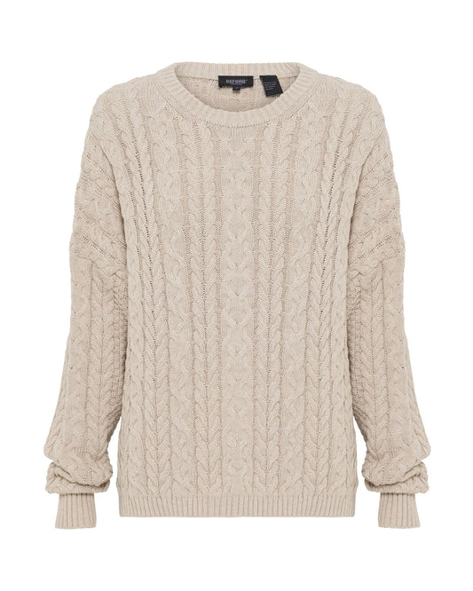 Evie Cable Knit Crew Neck