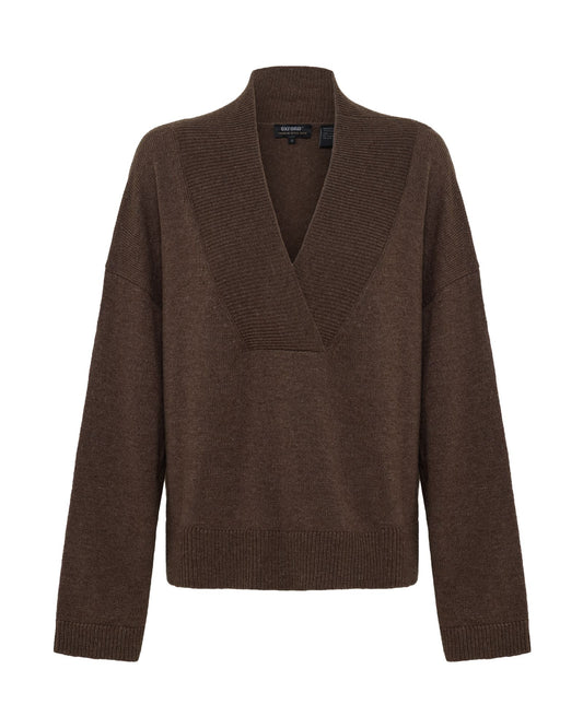 Camille V-Neck Wool Blend Knit