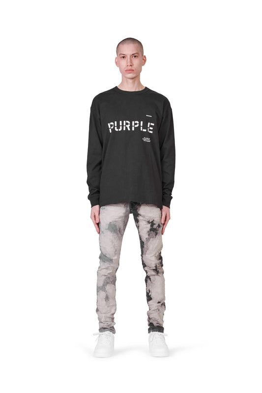 P001 LOW RISE SKINNY JEAN - Two Tone Bleach Grey