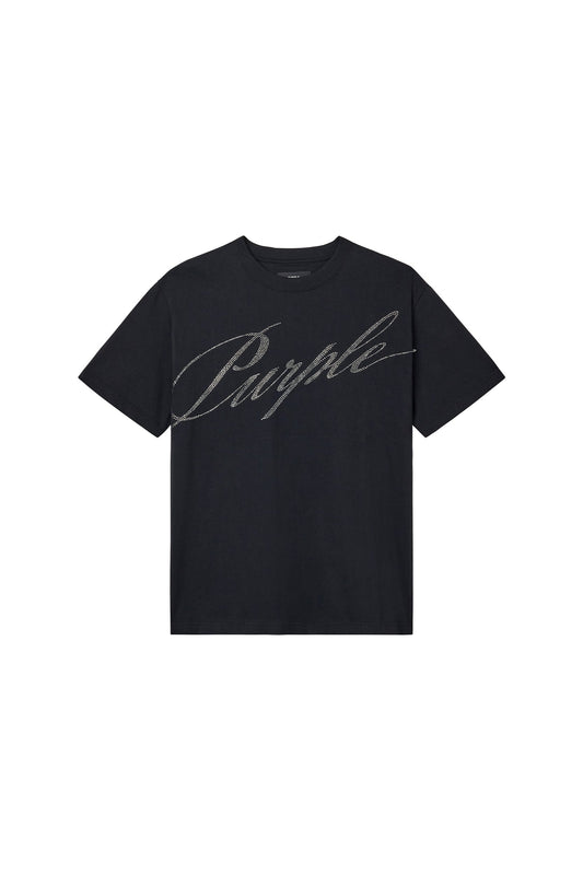 Crystal Slanted Script Tee