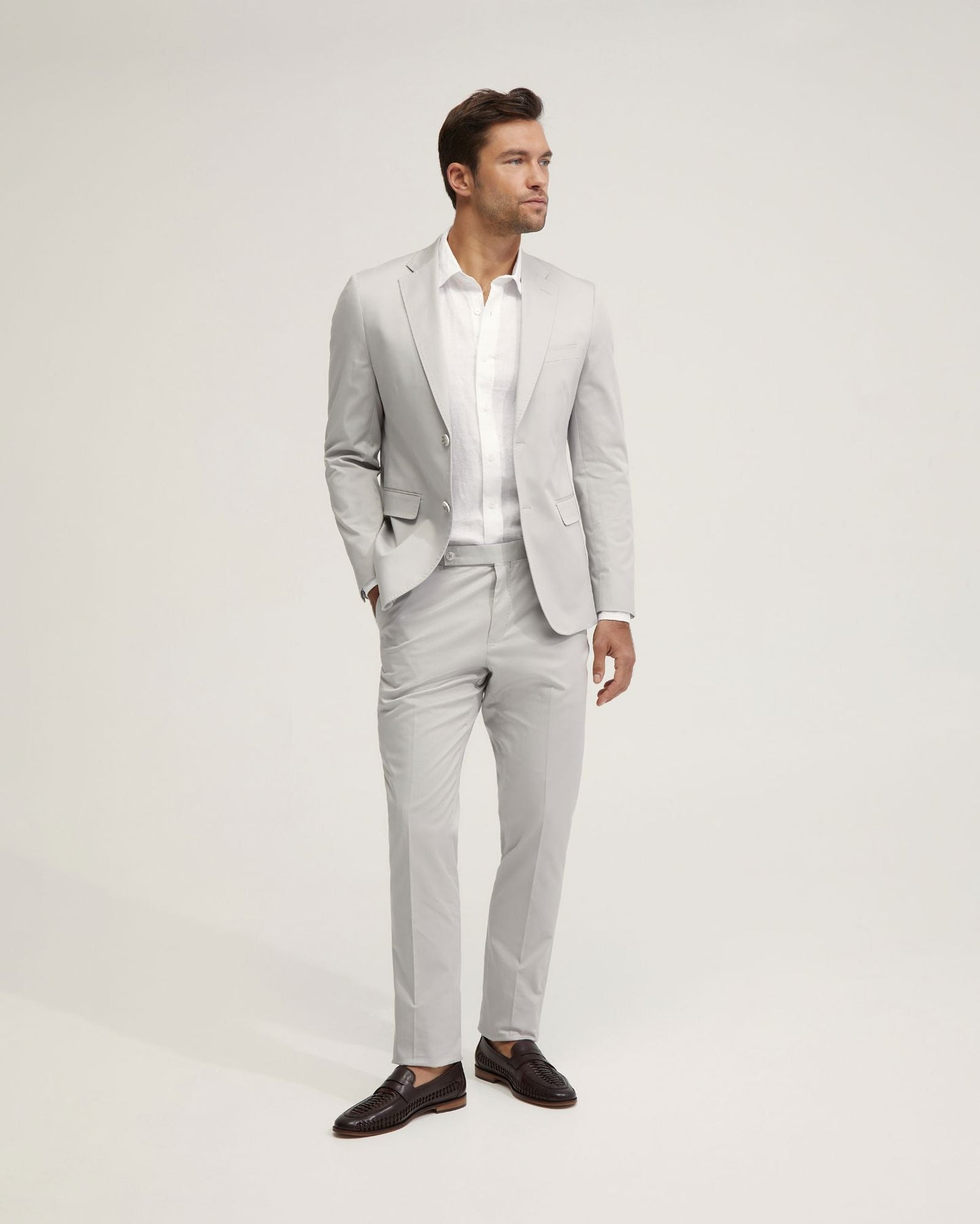 Byron Cotton Stretch Cuffed Trousers