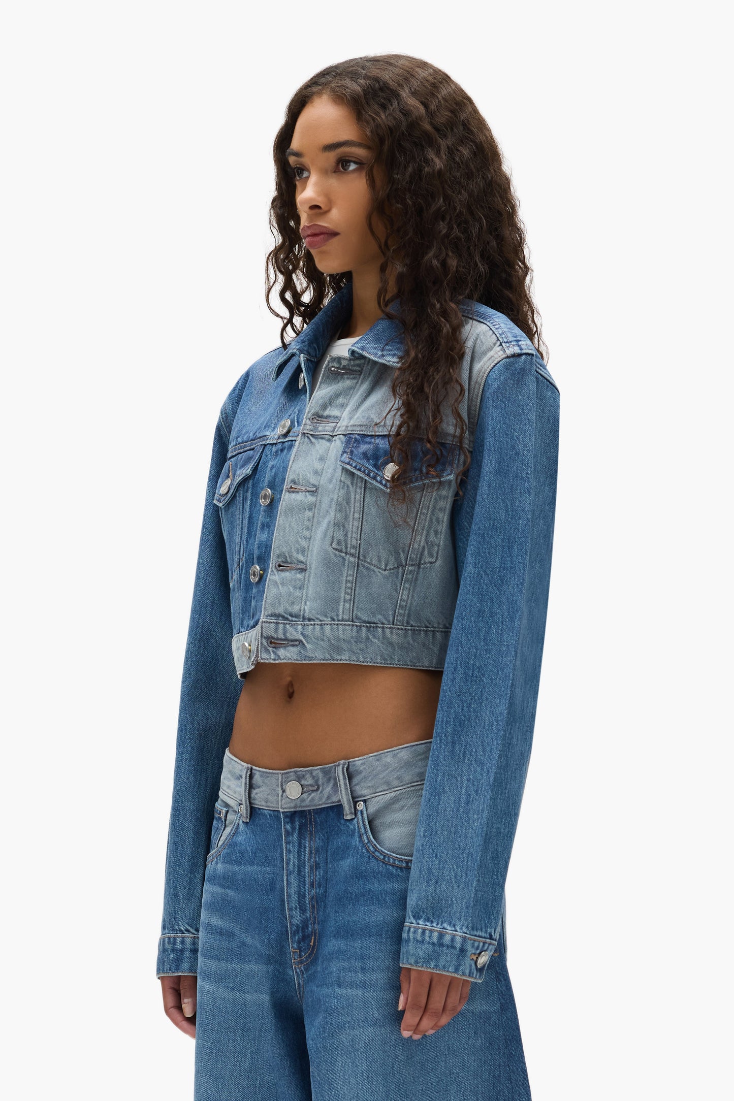 Dual Tone Cropped Jacket