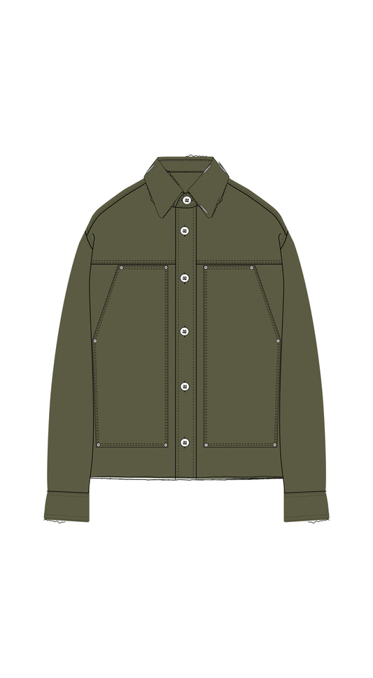 Cropped Twill Shirt